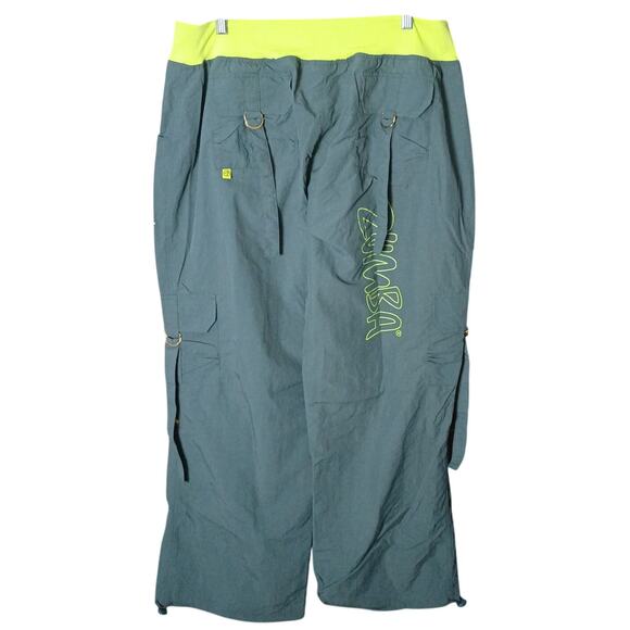 Zumba Crave Worthy "Dark & Dirty Slate" Gray Cargo Pants Women XXL - Picture 3 of 6